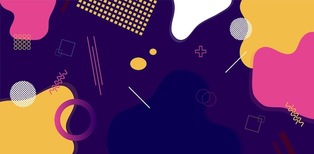 memphis vector background. abstract background or wallpaper. minimal colorful background