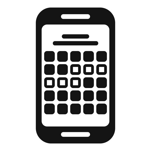 Menopause phone calendar icon simple vector Depression headache