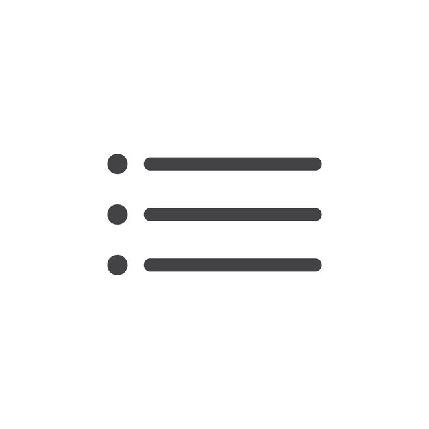 Menu icon Symbol mark in filled style