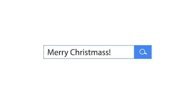 Merry christmass search query in search bar for browser creative design for celebration and season