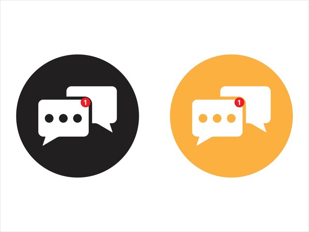 Message icon Collection of vector symbol on white background Vector illustration