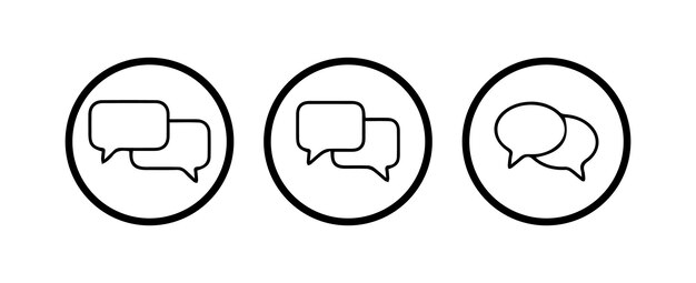 message icon set Communication icons collection Containing discussion speech bubbletalkingicon