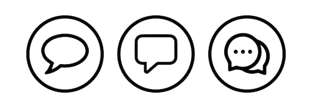 message icon set Communication icons collection Containing discussion speech bubbletalkingicon