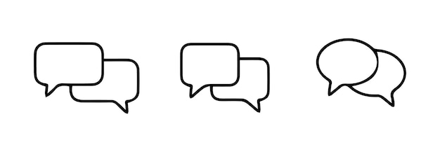 message icon set Communication icons collection Containing discussion speech bubbletalkingicon