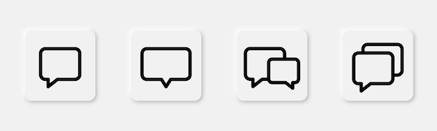 Message notification icon Outline popup symbol Message pop up Linear chat notification symbol
