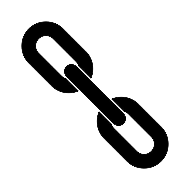 Metal chain black icon isolated on white background