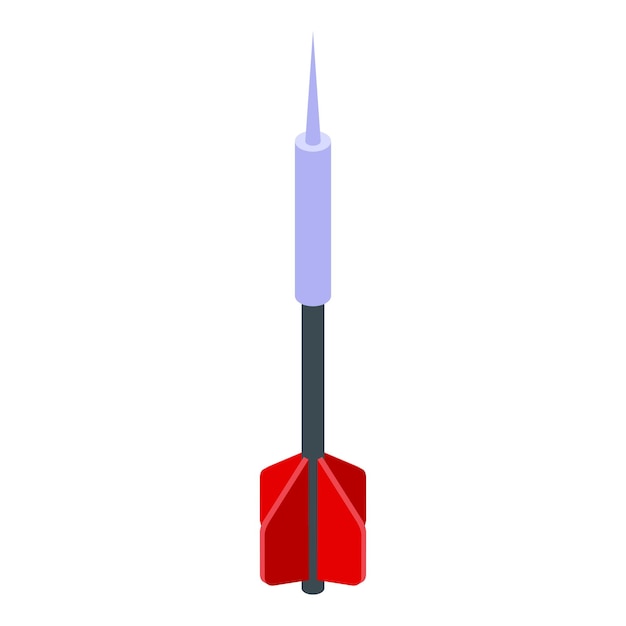 Metal dart for playing darts isometric view