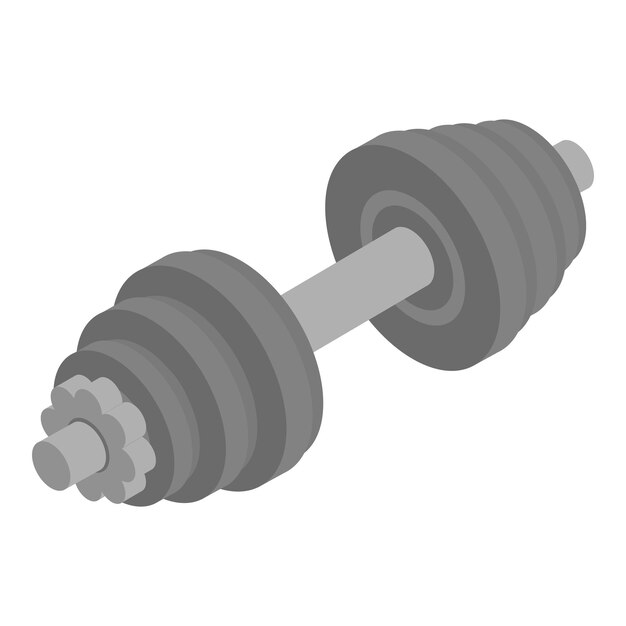 metal dumbbell icon isometric of metal dumbbell vector icon for web design isolated on white background
