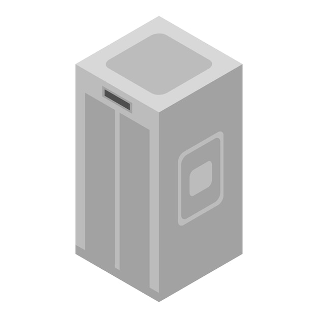 Metal elevator icon Isometric of metal elevator vector icon for web design isolated on white background
