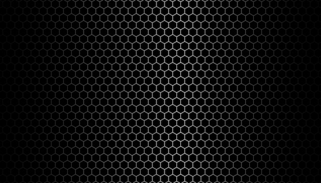 Metal steel grid with round holes reflection on black background abstract polygonal background
