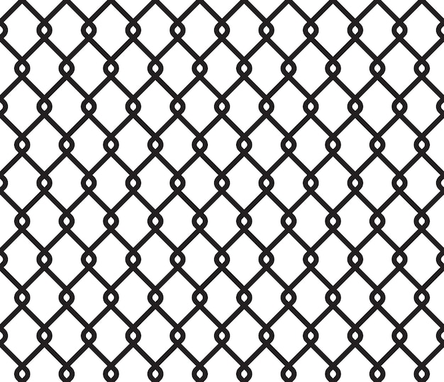 Metallic wired fence seamless pattern