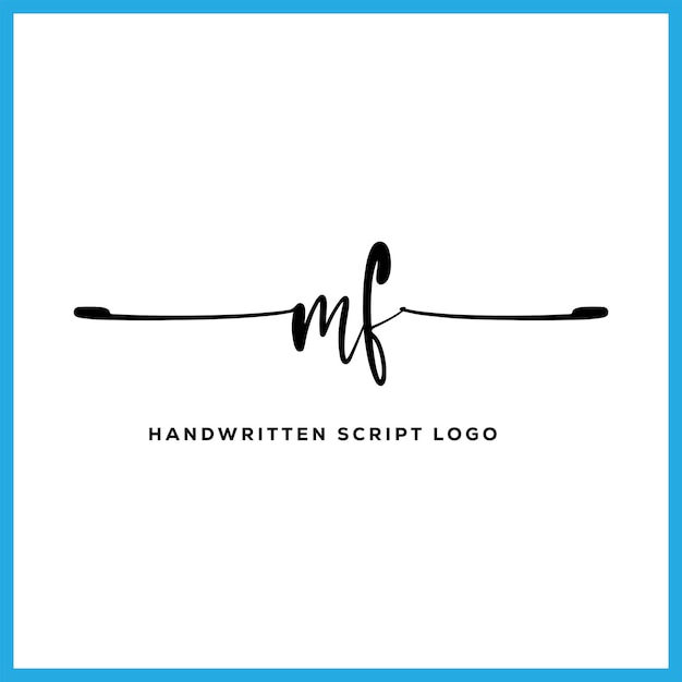 mf handwriting signature logo design mf letter real estate beauty photography letter logo