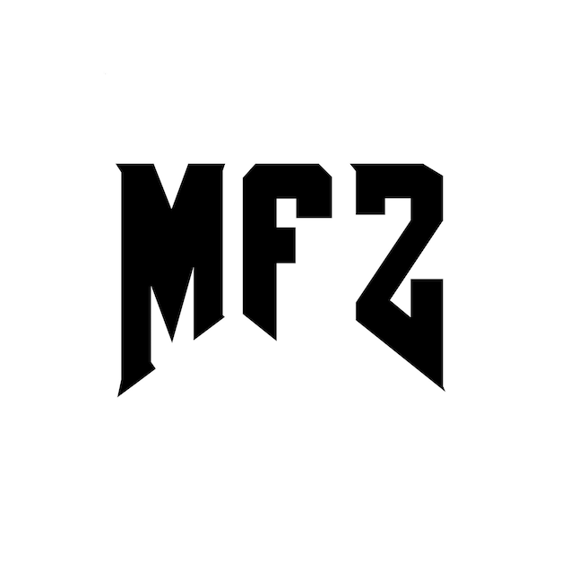 MFZ letter logo design for technology company MFZ logo design black and white color combination MFZ logo MFZ vector MFZ design MFZ icon MFZ alphabet MFZ typography logo design