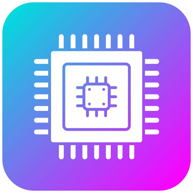 Microchip vector icon Can be used for Smart City iconset