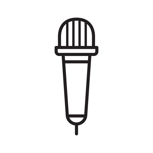 microphone icon vector template logo trendy collection flat design