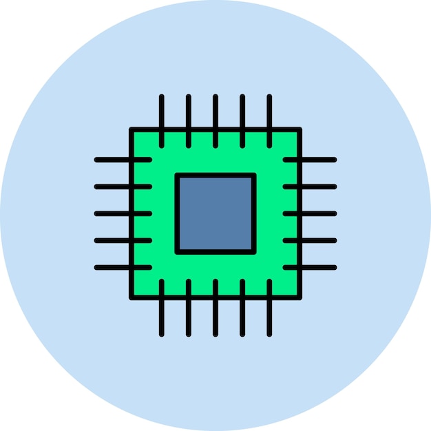 Microprocessor icon vector image Can be used for Computer and Hardware