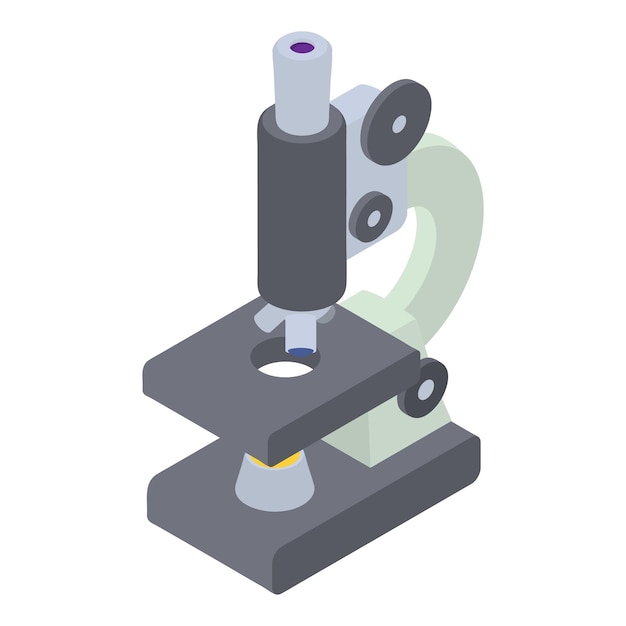 Microscope icon Isometric 3d illustration of microscope vector icon for web