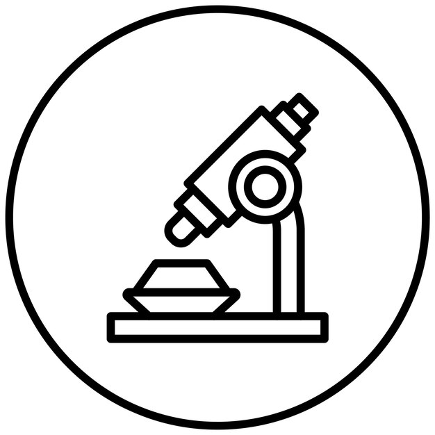 Microscope vector icon illustration of Medicine I iconset