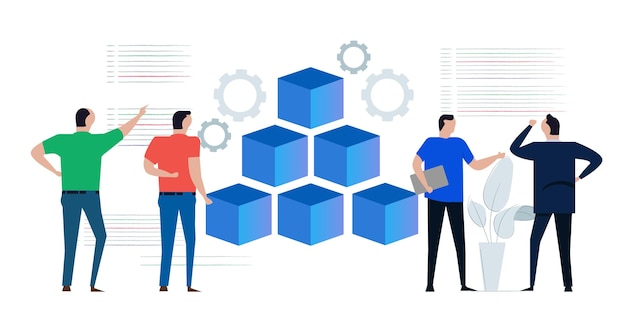 microservices container concept of micro service in system development programming line of code