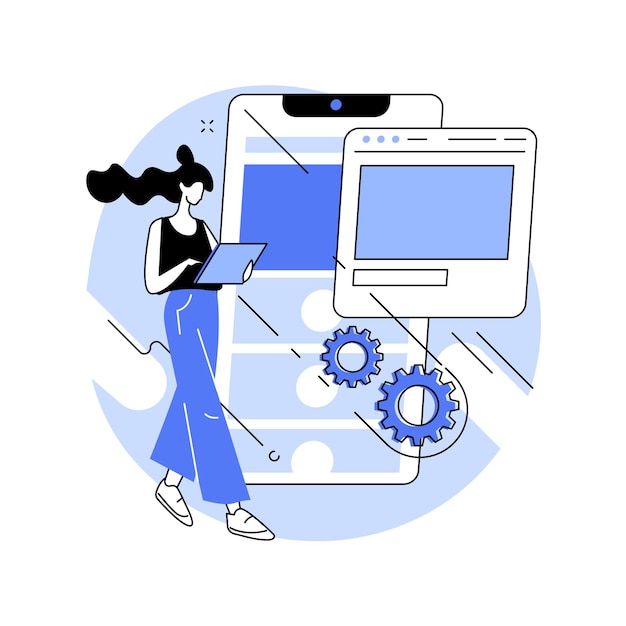 microsite development abstract concept vector illustration