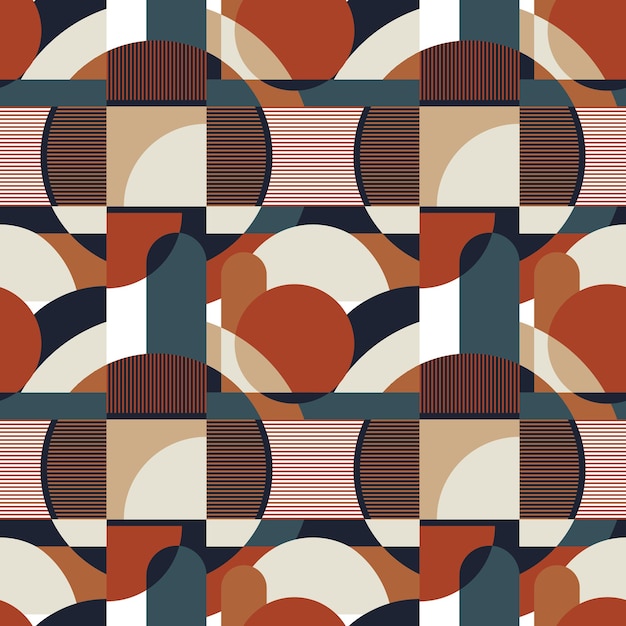 Mid Century Geometric Seamless Pattern Design