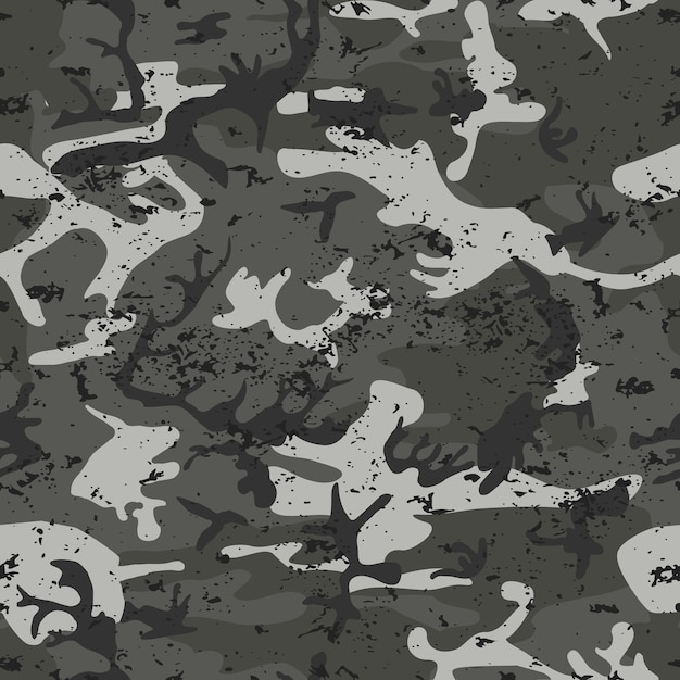 Military camouflage army fabric seamless pattern grunge