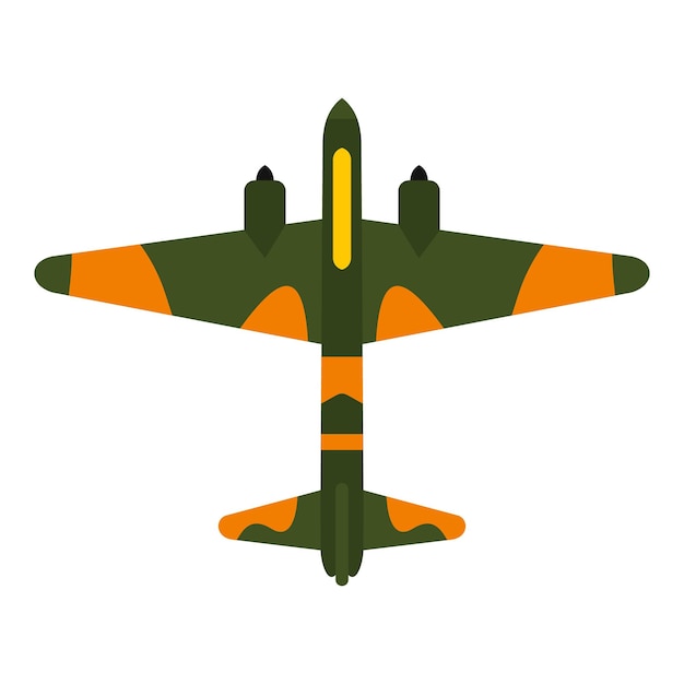 military plane icon flat illustration of military plane vector icon for web