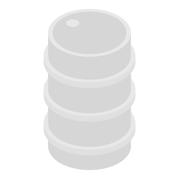 Milk barrel icon Isometric of milk barrel vector icon for web design isolated on white background