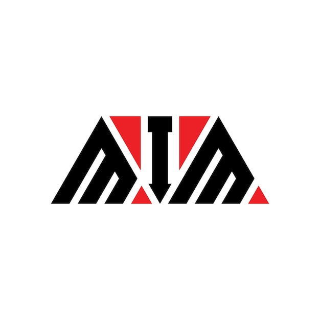 MIM triangle letter logo design with triangle shape MIM triangle logo design monogram MIM triangle vector logo template with red color MIM triangular logo Simple Elegant and Luxurious Logo MIM