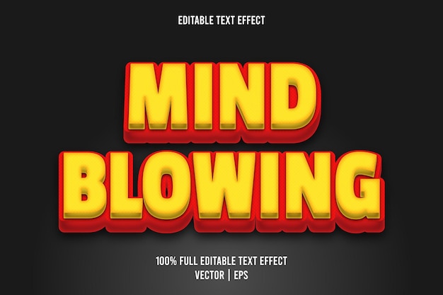 Mind blowing editable text effect retro style