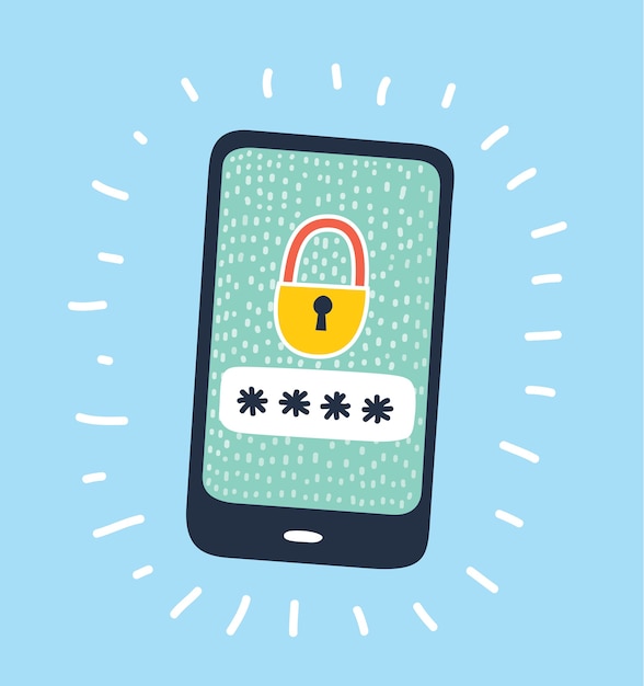 Minh họa hoạt hình biểu tượng khái niệm bảo mật Internet