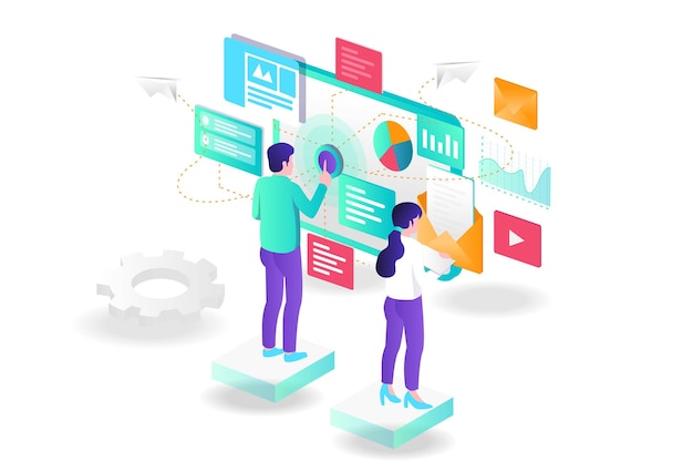 Minh họa về chuyển đổi kỹ thuật số và chiến dịch email