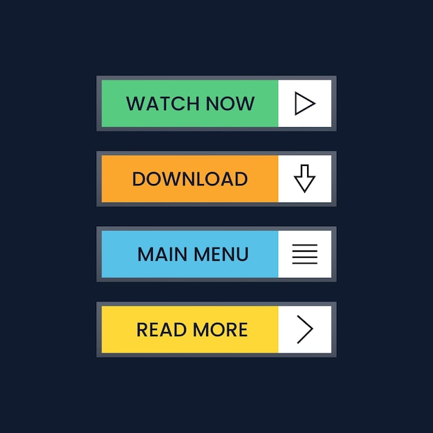 Minimal call to action button set