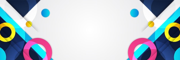 minimal colorful abstract gradient banner background with geometric squares circles element shapes. vector abstract graphic design banner pattern background template.