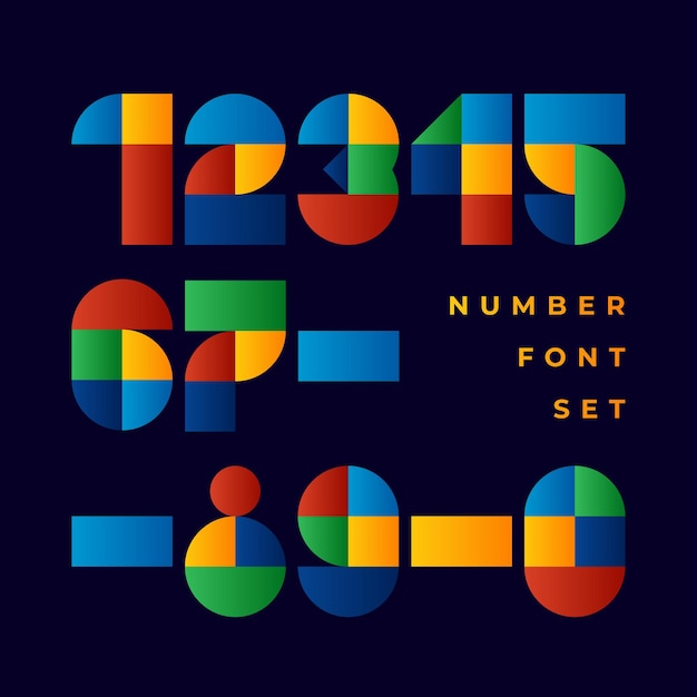 Minimal font creative alphabet Typography minimalist retro style set Vector illustration
