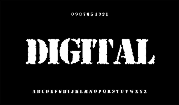 Minimal font creative modern alphabet