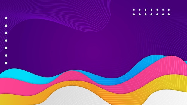 Minimal geometric blue colorful wave light technology background abstract design Vector illustration abstract graphic design banner pattern presentation background web template