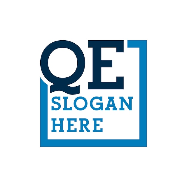 minimal initials logo letters q and e qe initial qe letter logo