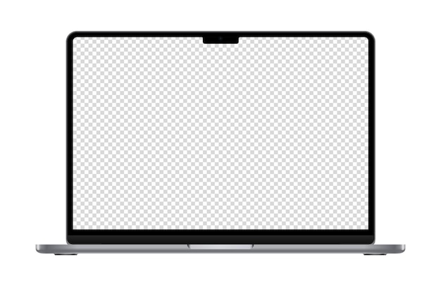 minimal laptop illustration technology modern device blank flat icon realistic mockup space grey