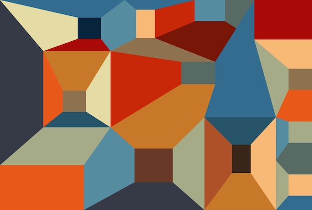 minimalist abstract geometric art rich color vivid vibrant good composition