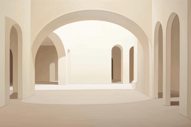 Minimalist archway architectural design