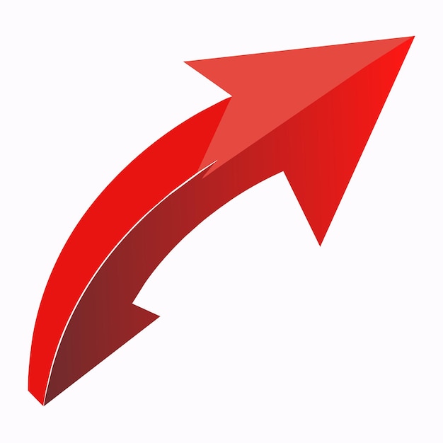 Minimalist Arrow Vector Illustration Trendy Flat Style Icon for Website Logo UI and App Design