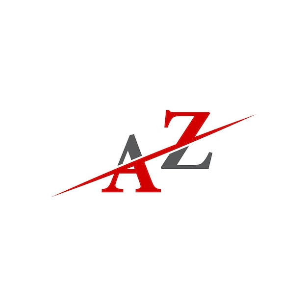 Minimalist AZ Logo with Dynamic Diagonal Line