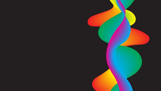 Minimalist background vector design of a colorful liquid wave