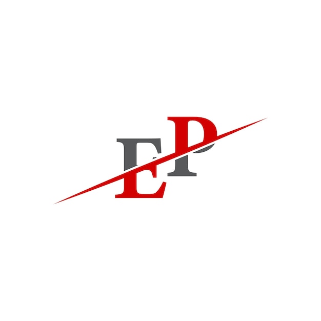 minimalist ep logo with dynamic diagonal line