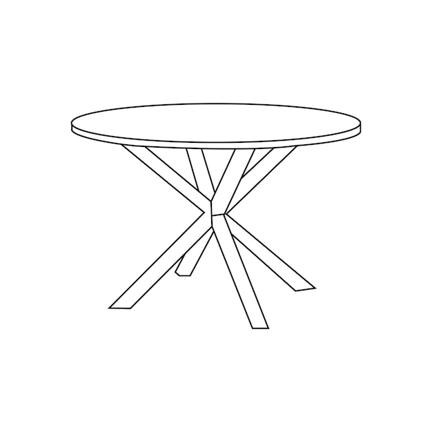 minimalist round table icon
