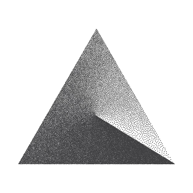 Minimalist Stippled Triangle Shape Design Element