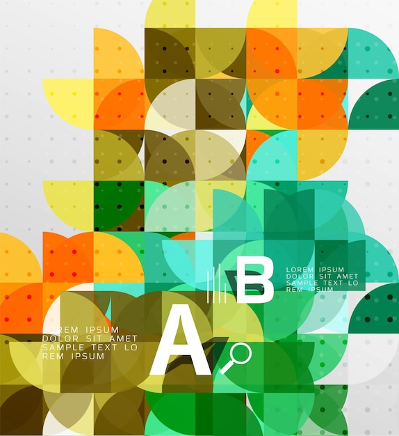 minimalistic circle geometric abstract background vector template background for workflow layout diagram number options or web design