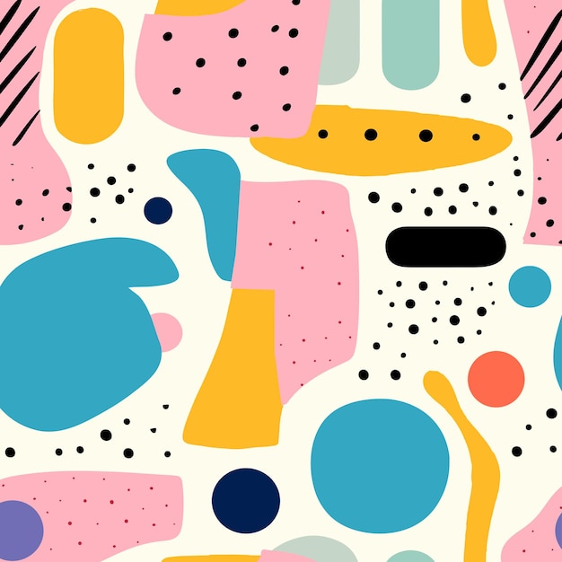 Minimalistic shapes seamless pattern