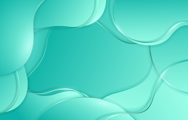 Mint Green Abstract Wave Background
